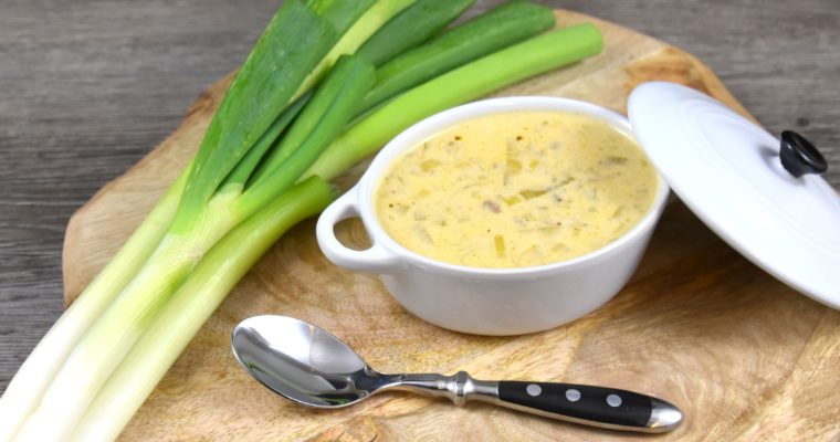 Würzige Lauch-Käse-Suppe